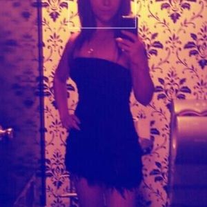 Black mini feather dress